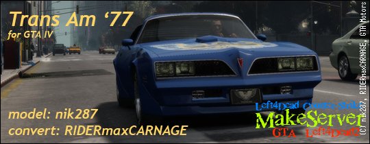 Pontiac TransAm 1977  GTAIV