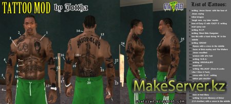 Tattoo mod  GTA San Andreas