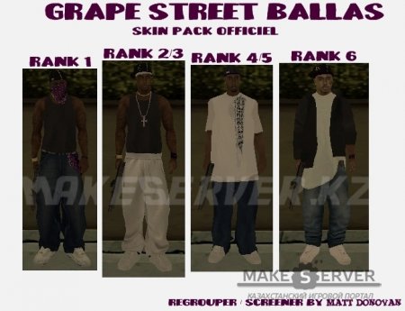 Skin Pack Officiel ~Grape Street Ballas~