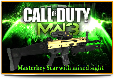 COD8 MW3 Masterkey Scar With Mixed Sight