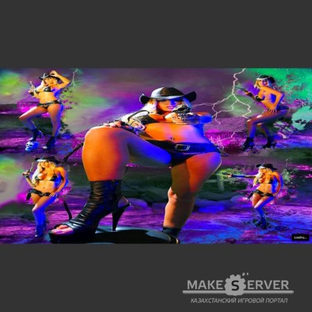 AMSprays Sexy Colorful Cowgirl Widescreen & Normal