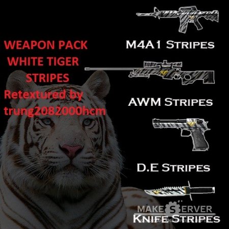 [Weapon Pack] White Tiger Stripes Pack